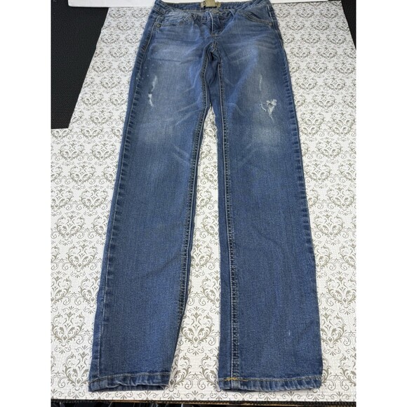 Democracy Women's Girlfriend Jeans Size 2 Distressed Blue Jeans - Picture 9 of 10